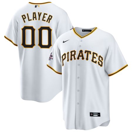 Men's Pittsburgh Pirates White 2025 MLB All-Star Game Home Custom Replica Jersey