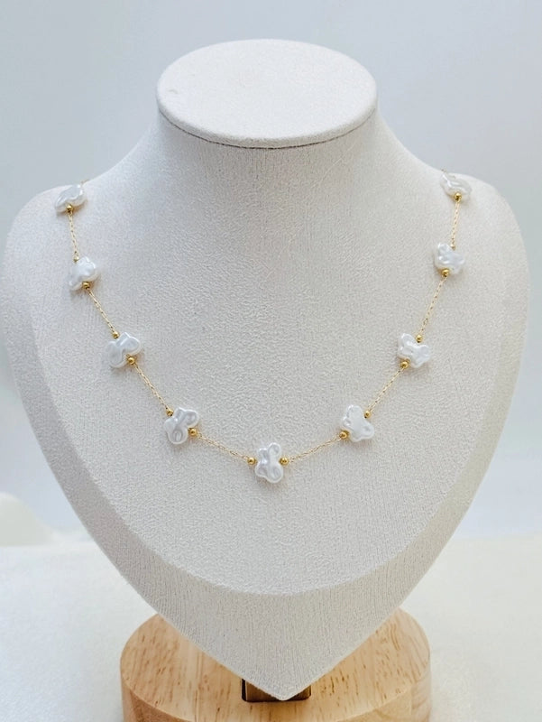 2 Pieces Casual Marine Style Geometric 304 Stainless Steel Imitation Pearl Stainless Steel Necklaces