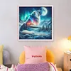 Aurora Wolf-11CT Stamped Cross Stitch 40*40cm/15.75*15.75in tapestrymarket