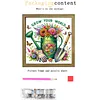 Watering Can DIY Special Shape Double sided Print Clear Diamond Art Kit Wooden Framed Diamond Painting Kit(22x22cm)