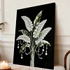 DIY Pearl Painting Flower for Home Wall Decor with Frame(40x30cm)