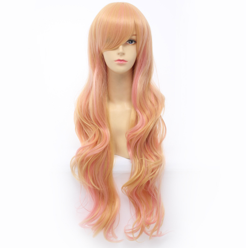 Harajuku Lolita Pastel Orange Pink Cosplay Macross Frontier Sheryl Wig 80cm SP152576
