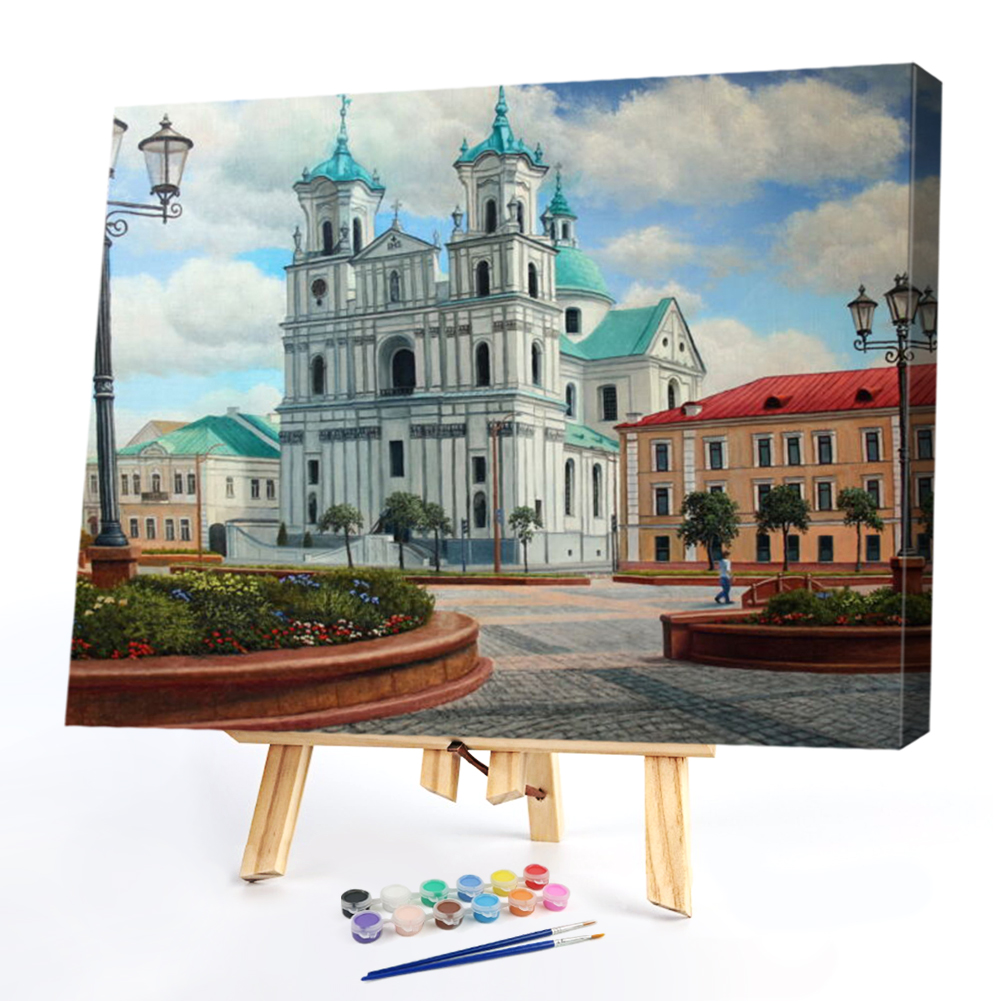 

50*40CM - Paint By Numbers - Cozy Castle, 501 Original