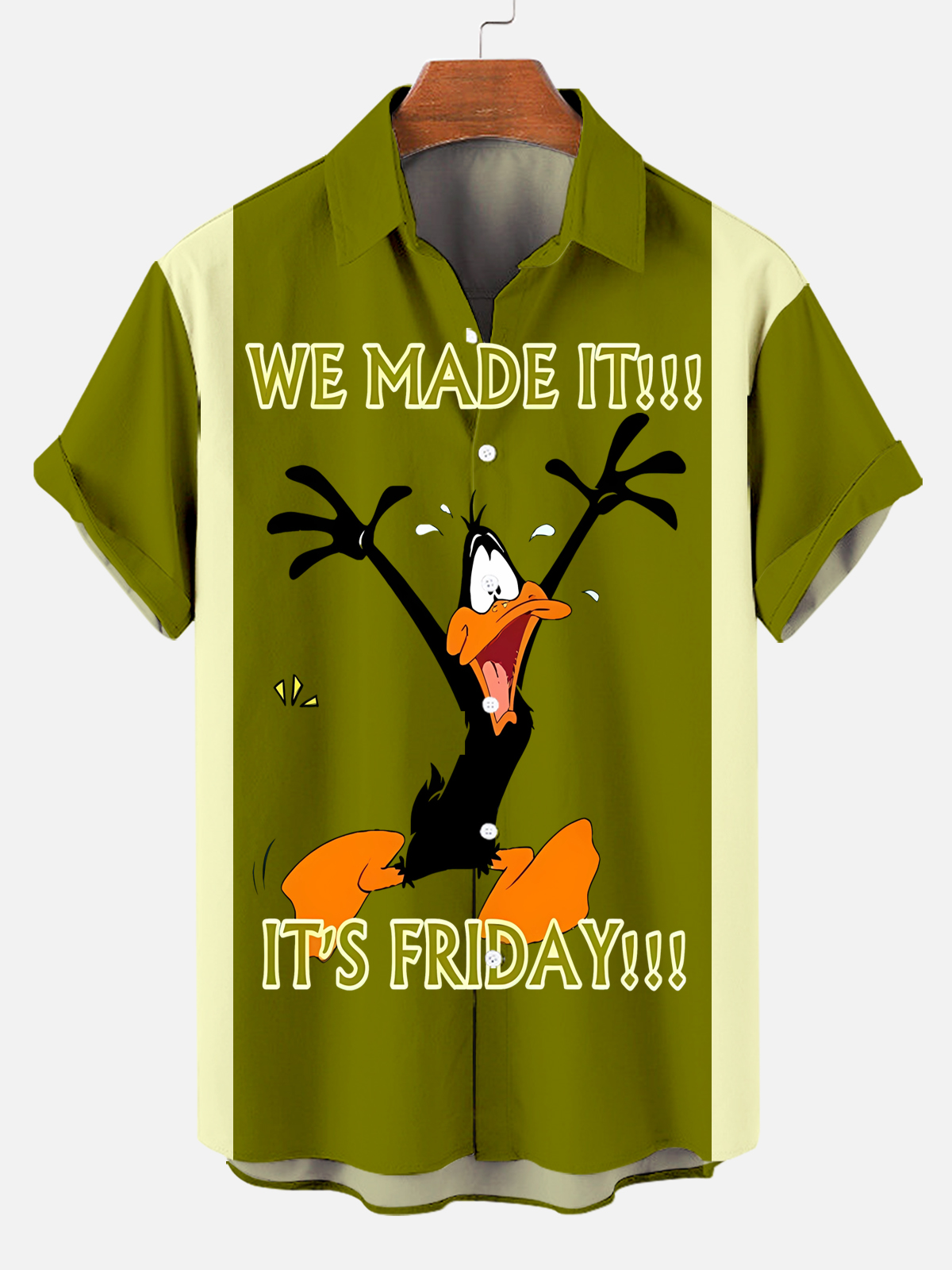 Men's We're Friday Printed Short Sleeve Shirt PLUSCLOTHESMAN