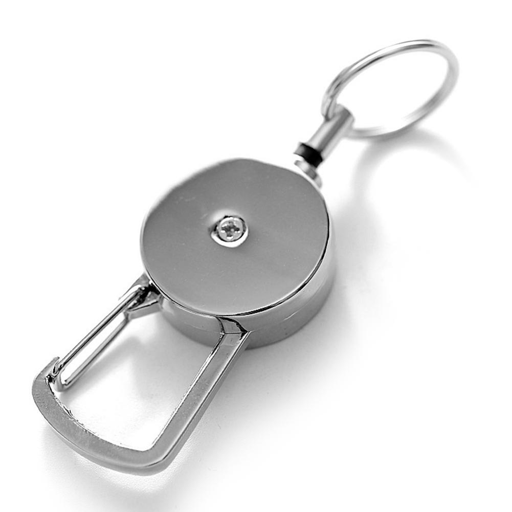 

2.5cm Metal Safety Anti-Lost Keychain Rope Retractable Quickdraw Keyring, 501 Original