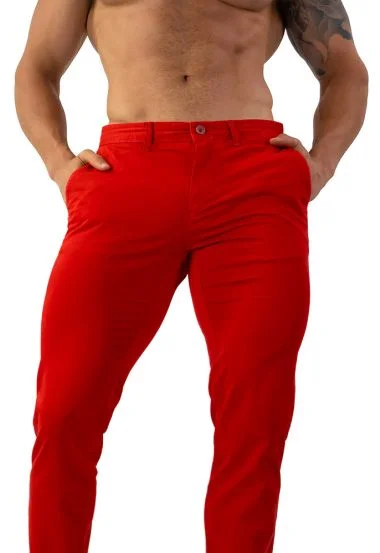 Red skinny 2024 chinos mens