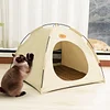 Cat tent for all seasons, cool in summer and warm in winter, semi-enclosed and safe cat bed