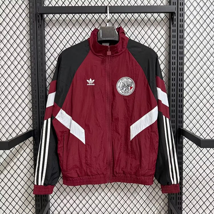 2026-27 Ajax Burgundy Classic Casual Trench Coat