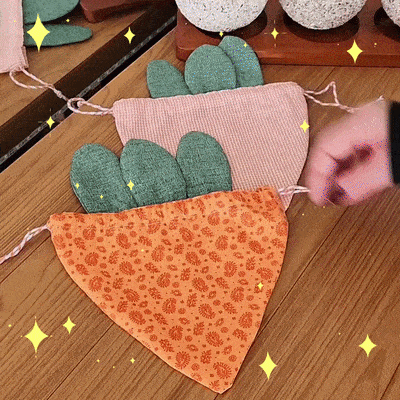 Carrot Drawstring Bag Sewing Template Set