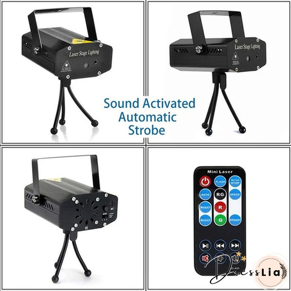 Remote control Outdoor Indoor Waterproof Green & Red Laser Projector Light for Party Landscape Garden Halloween Christmas Decoration Gift