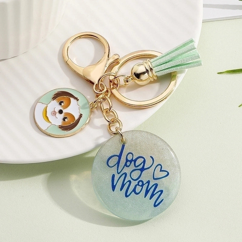 Cute Letter Resin Mother’s Day Unisex Keychain