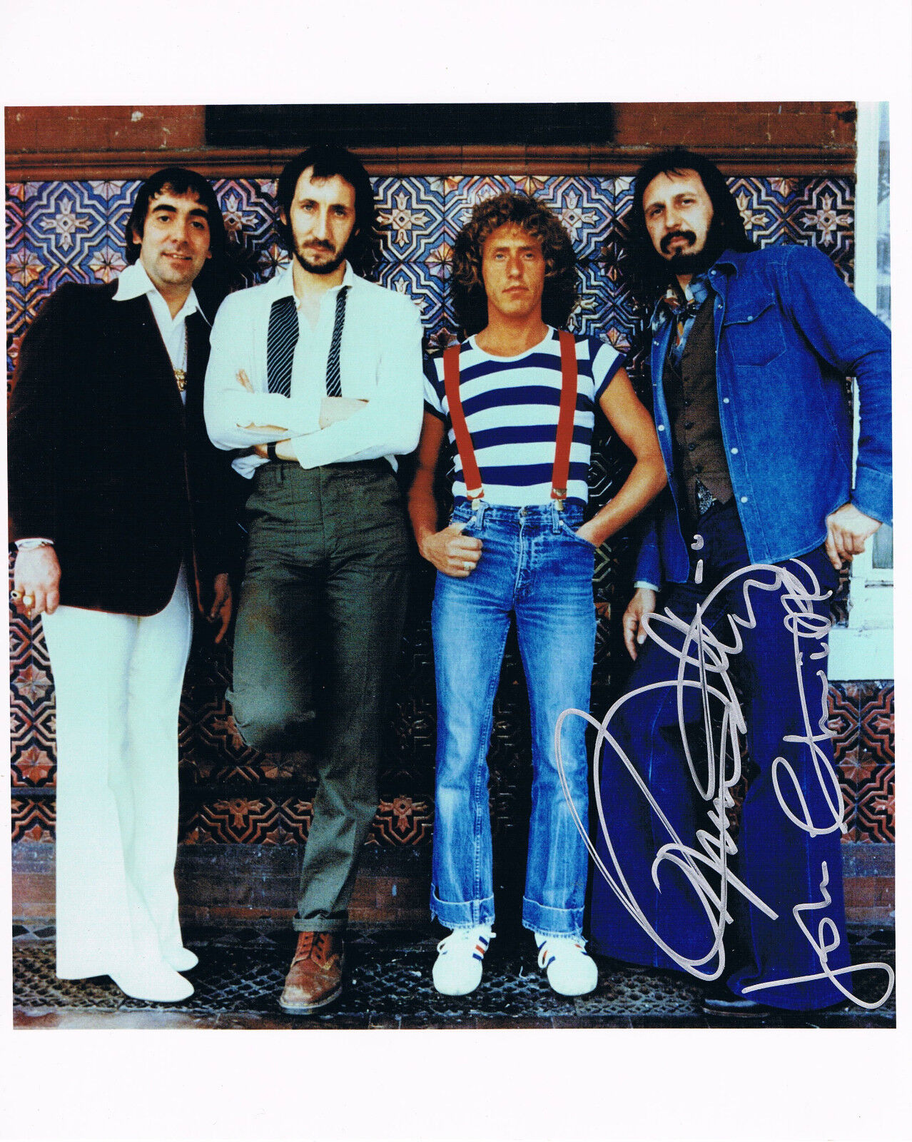 The Who Roger Daltrey & John Entwistle 1944-2002 autograph signed 8x10