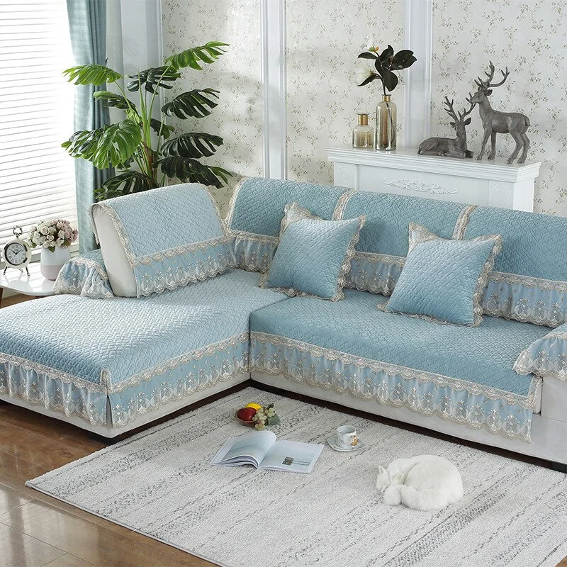 Nigikala Grade Plush Anti Slip Sofa Cover Sofa Cover Full Cover Autumn and Winter European Sofa Cushion