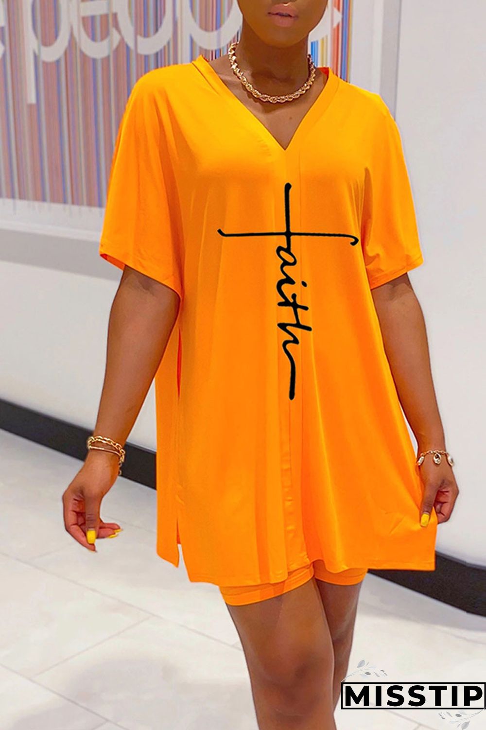 Burgundy Casual Print Patchwork V Neck Short Sleeve Two Pieces