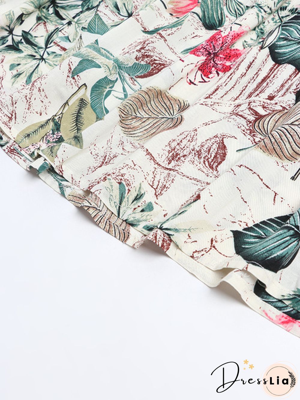 Oversized Floral Print Cotton Cami Dress