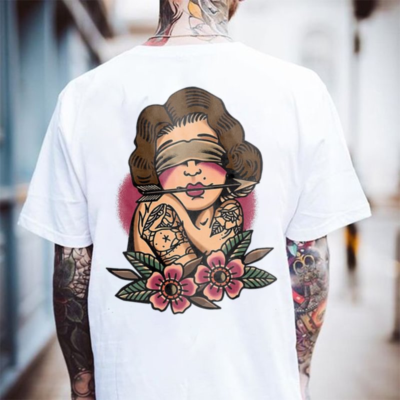 Women flowers Printed Casual Men's T-shirt - Krazyskull