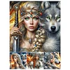 (Multistyle) Beauté Et Le Loup-Perceuse Ronde Peinture Diamant-40*40CM