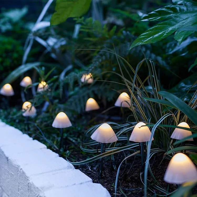 Outdoor Solar LED Mushroom Lights Patio String Lights socialshop