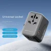 Travel Universal Adapter, International Power Plug Adapter with 1 USB C (PD 70W), 2 USB A Ports, 1 USB C Cable (PD 70W), All-in-One Global Wall Charger for US, Europe, UK, Australia (Type C/G/A/I)
