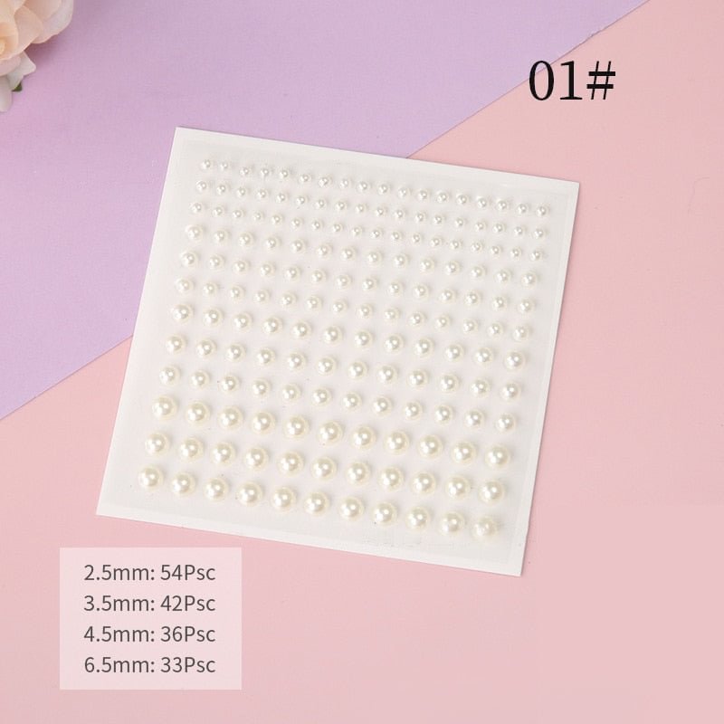 White 3D Bubble Wave Lines Nail Stickers Dried Flowers Leaves Sliders Paper Nail Decals DIY Manicures Decorations