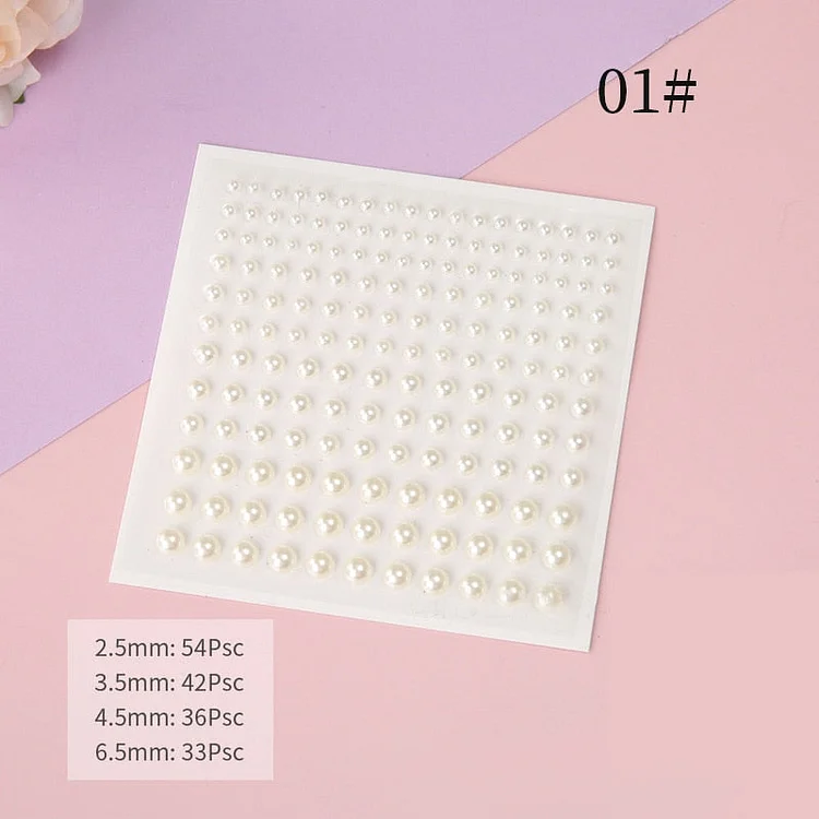 White 3D Bubble Wave Lines Nail Stickers Dried Flowers Leaves Sliders Paper Nail Decals DIY Manicures Decorations