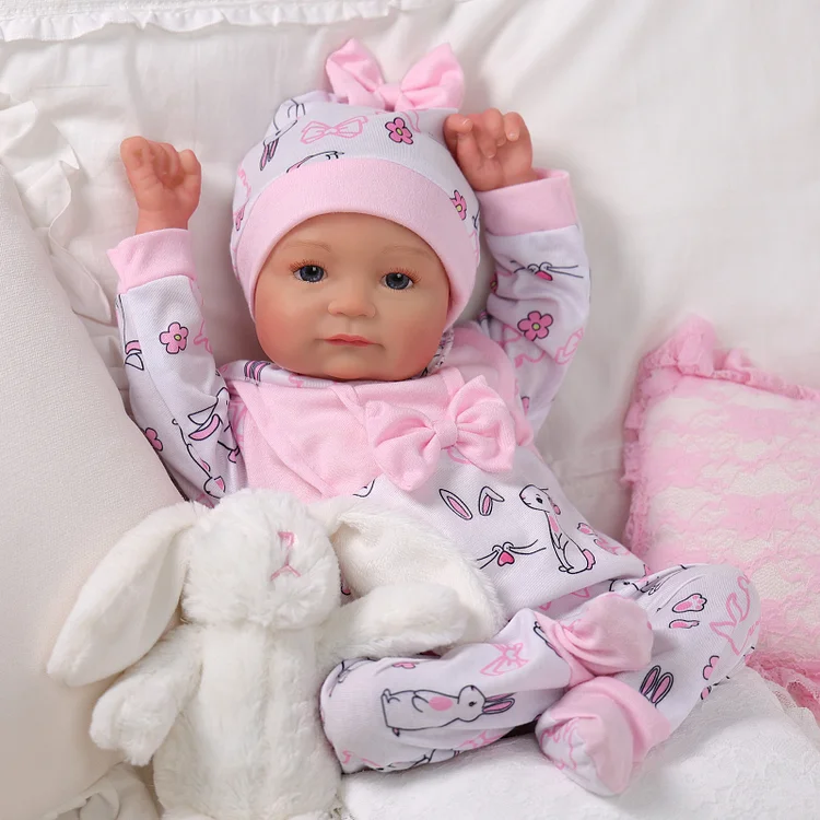 Babeside Cori 20'' Realistic Reborn Baby Doll Cute Chubby Girl Pink Bunny