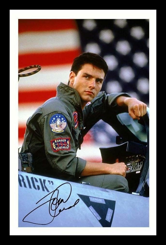 Tom Cruise - Top Gun Autograph Signed & Framed Photo Poster painting 1