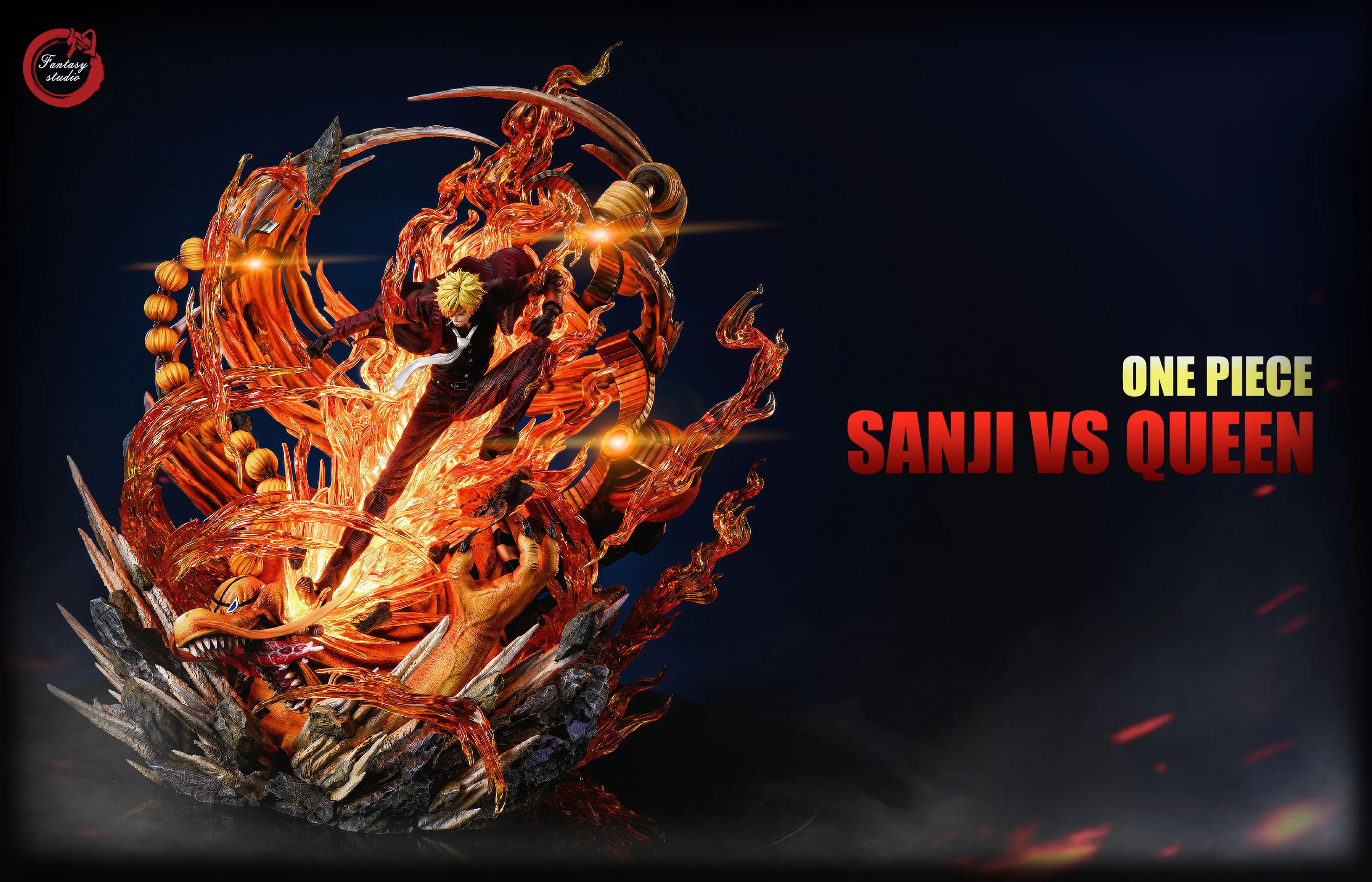 Vinsmoke Sanji vs Queen with LED - ONE PIECE Resin Statue Vinsmoke Sanji vs Queen with LED - ONE PIECE Resin Statue