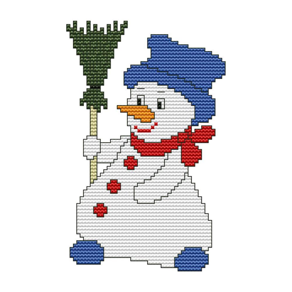 

Little Snowman - 14CT Stamped Cross Stitch - 19*14cm, 501 Original