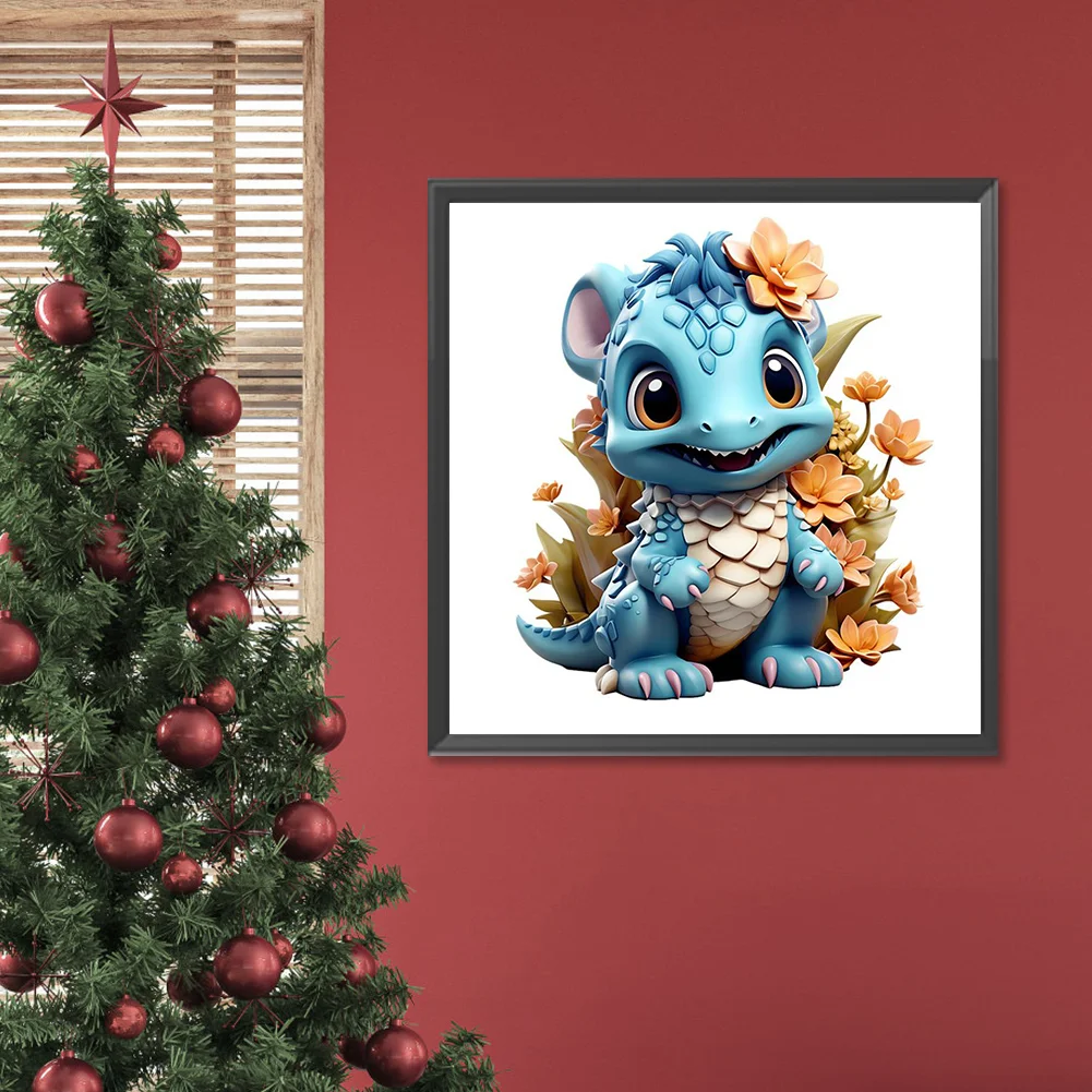 Full Round Diamond Painting 30*30cm - Little Dragon