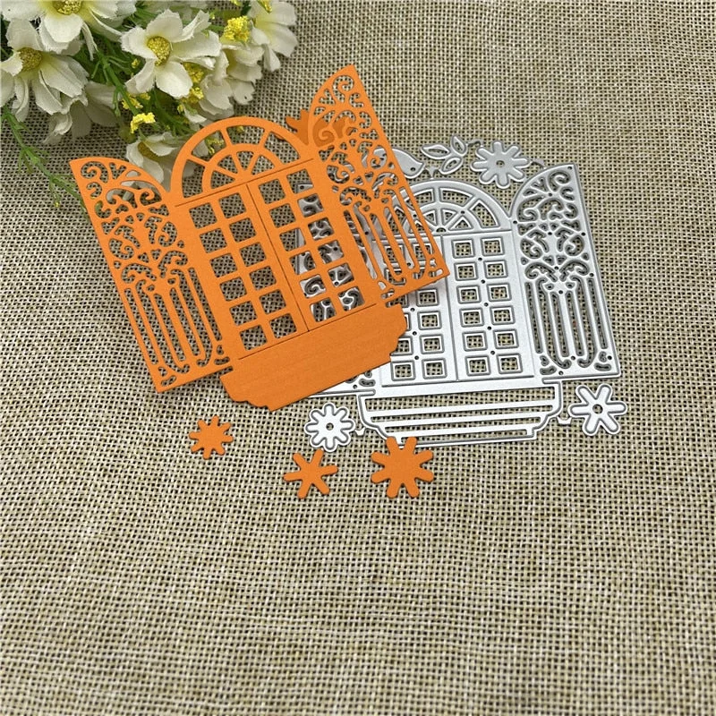 Window Metal Cutting Dies Stencils For DIY Scrapbooking Decorative Embossing Handcraft Template