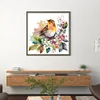Flowers Bird - 18CT Stamped Cross Stitch 20*20cm/7.87*7.87in
