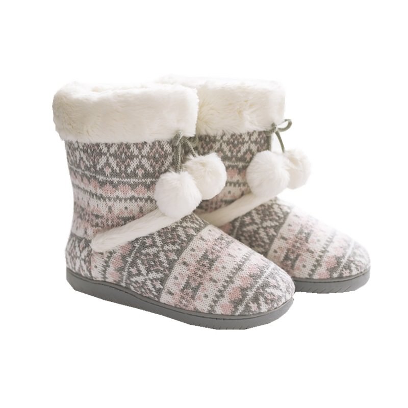 Thickened Warm Soft Sole Non-slip Waterproof Wear-resistant Women's Woolly Shoes-PABIUYOU- Women's Fashion Leader