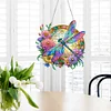 5D Diamond Painting Double Sided Effect  Stained Glass Panel Decorative Home Garden Decoration Hanging Kit(Dragonfly)