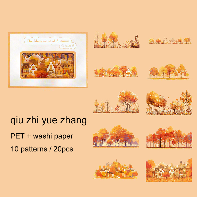 Sticker - The Four Seasons Story Series Vintage Tree Snow Landscaping 
