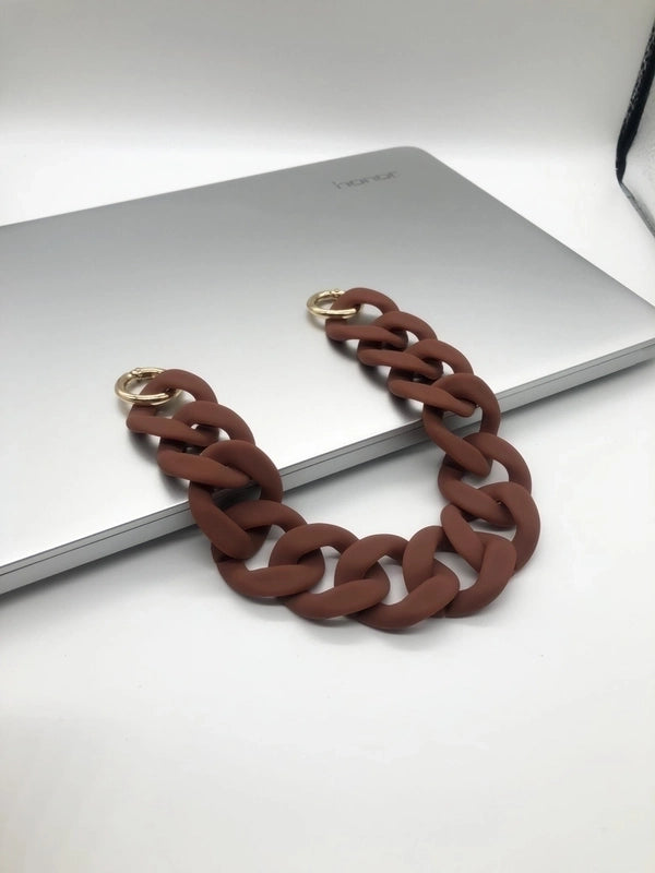 European And American Acrylic Chain Resin Rubber Hardware Acrylic Bag Chain Shoulder Strap Handmade Detachable Chain Women’s Bag