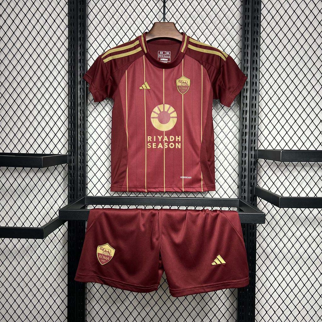 2024-2025 KIDS  AS Roma Home Football Shirt 1:1 Thai Quality