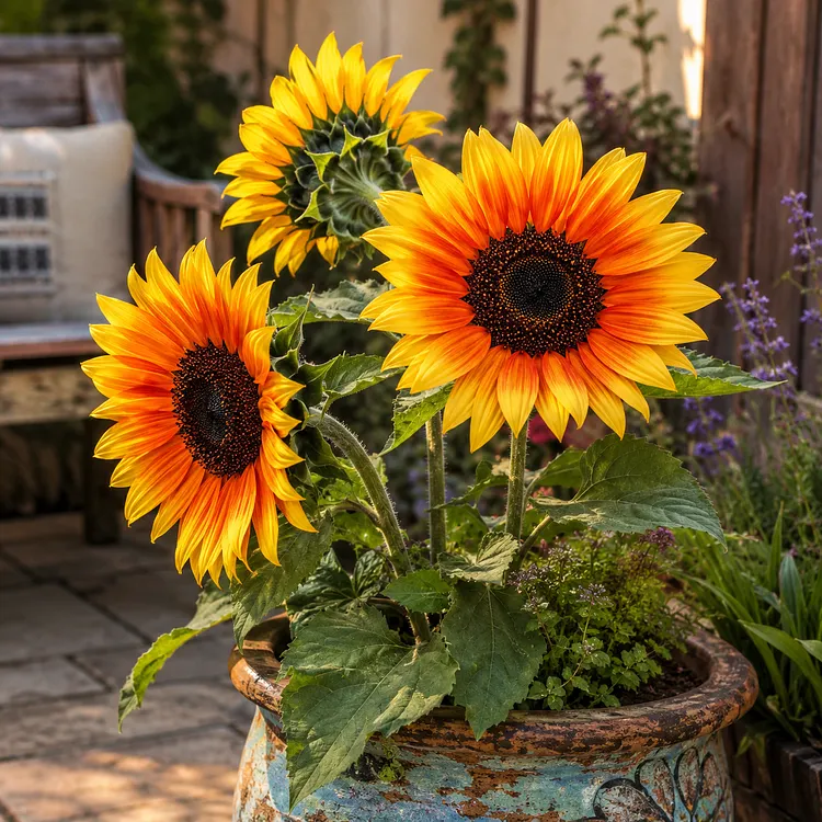 🌻Luxurious double-petaled sunflowers&mdash;making your garden the focal point