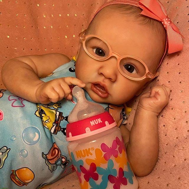 Angel Realistic Reborn Doll 12 inch Life Like Reborn Silicone Newborn Baby Girl Doll Franziska 2023 -Creativegiftss® - [product_tag] Creativegiftss®