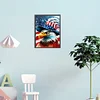 Diamond Painting-DIY Full Round Drill Eagle and Flag