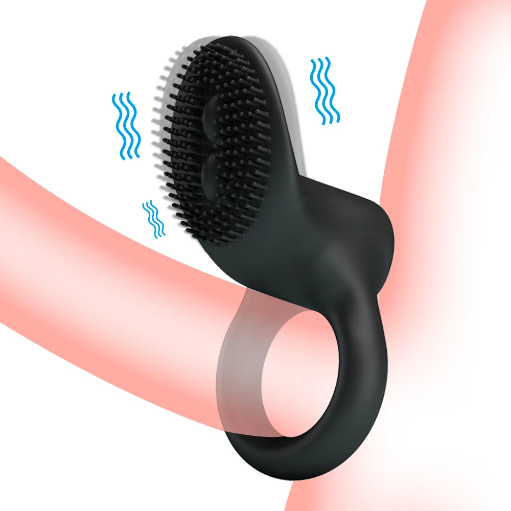Penis Cock Ring Delay Ejaculation Lock Ring Clitoral Stimulator - Rose Toy