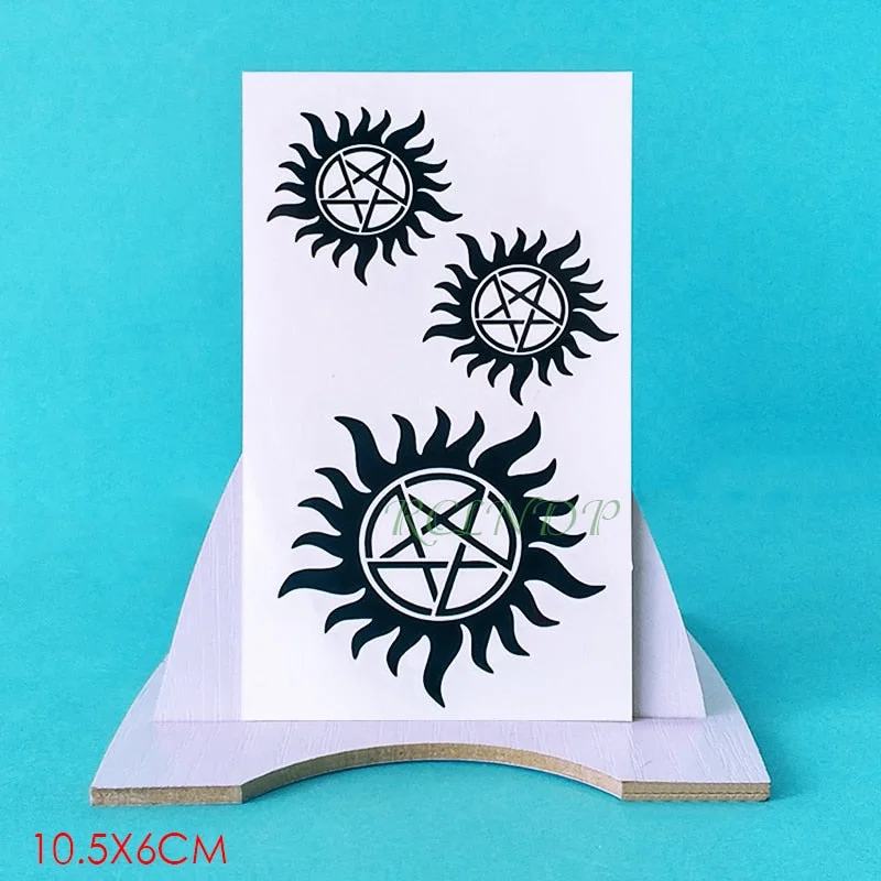 Waterproof Temporary Tattoo Sticker Japan anime Supernatural Fake Tatto Flash Tatoo Tatouage Wrist Foot Hand For Men Girl Women
