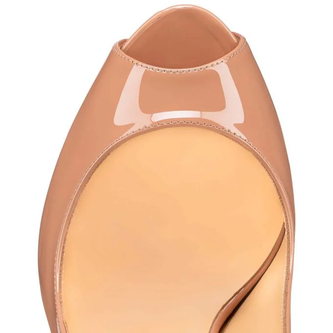 120mm Women's Hot Chick Sling Alta Heel Platform Peep Toe Party Wedding Red Bottoms Pumps-MERUMOTE