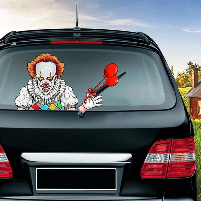 Halloween Horror Car Stickers Removable Rear Windshield Decals Decoration - Joker