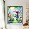 【Limited Stock Sale】Girl Watering The Flowers-11CT Stamped Cross Stitch 50*60cm/19.69*23.62in(Big Size) tapestrymarket