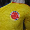Joyfball 2025/2026 Player Version Long Sleeved Colombia Home Football Jersey 1:1 Thai Quality（The player version jersey is a bit tight, please pay attention to the size selection）