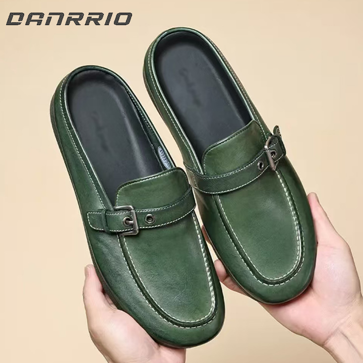 DANRRIO New Horsehide Slippers Breathable Casual Leather Shoes DANRRIO.COM DANRRIO