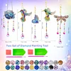 5Pcs DIY Diamond Painting Wind Chimes Crystal Window Suncatcher Craft Set Birthday Gifts Home Garden Decor
