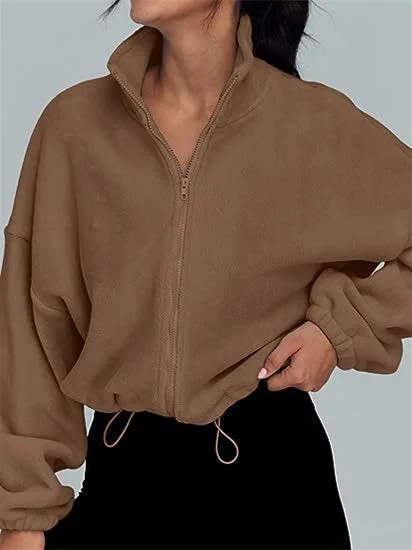 Women's Stitching Gradient Solid Color V-neck Long Sleeve Coat