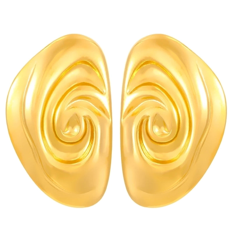 1 Pair Retro Minimalist Commute Geometric 304 Stainless Steel 18K Gold Plated Ear Studs